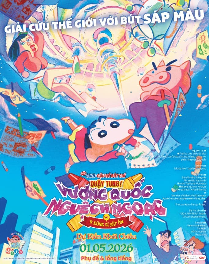 PHIM SHIN - CẬU BÉ BÚT CHÌ: QUẬY TUNG! VƯƠNG QUỐC NGUỆCH NGOẠC VÀ 4 DŨNG SĨ BẤT ỔN